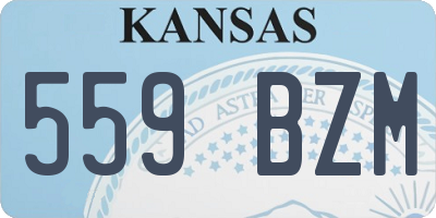 KS license plate 559BZM