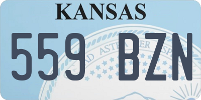 KS license plate 559BZN