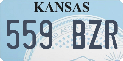 KS license plate 559BZR