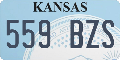 KS license plate 559BZS