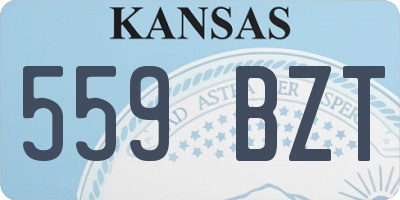 KS license plate 559BZT