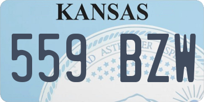 KS license plate 559BZW