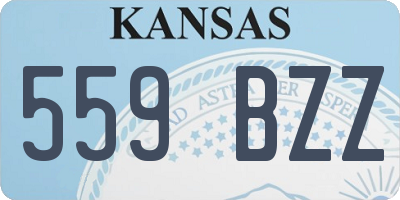 KS license plate 559BZZ