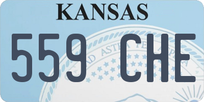 KS license plate 559CHE