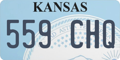 KS license plate 559CHQ