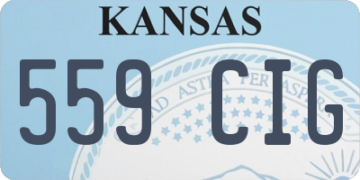 KS license plate 559CIG