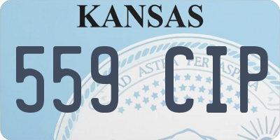 KS license plate 559CIP