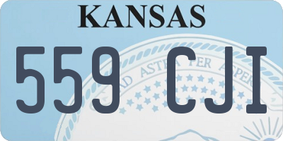 KS license plate 559CJI