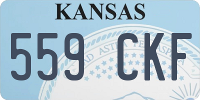 KS license plate 559CKF