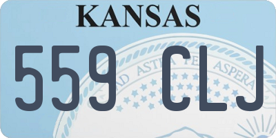 KS license plate 559CLJ
