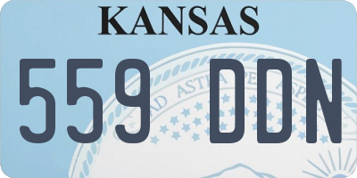 KS license plate 559DDN