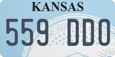KS license plate 559DDO