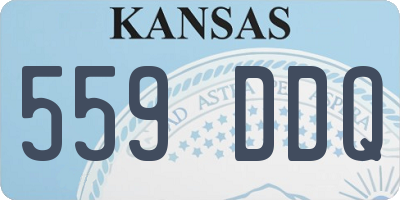 KS license plate 559DDQ