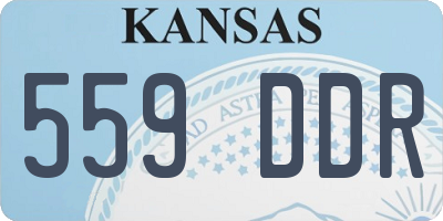 KS license plate 559DDR