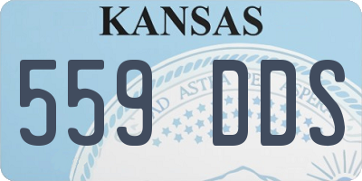 KS license plate 559DDS