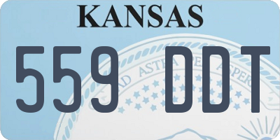 KS license plate 559DDT