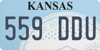 KS license plate 559DDU