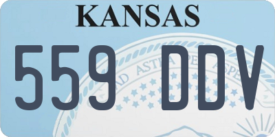 KS license plate 559DDV