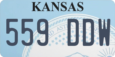 KS license plate 559DDW