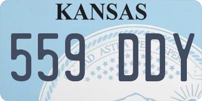 KS license plate 559DDY