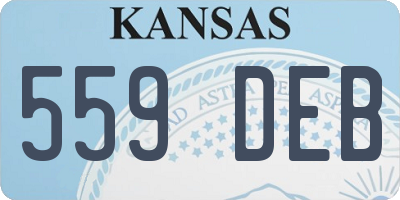 KS license plate 559DEB