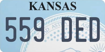KS license plate 559DED
