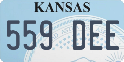 KS license plate 559DEE