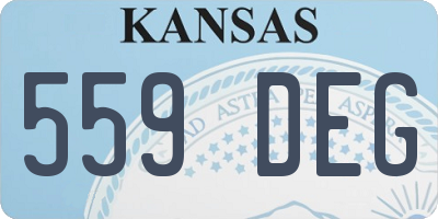 KS license plate 559DEG