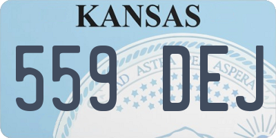 KS license plate 559DEJ