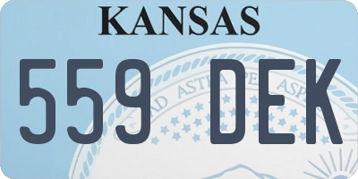 KS license plate 559DEK