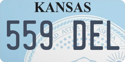 KS license plate 559DEL