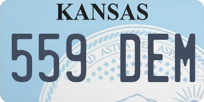 KS license plate 559DEM
