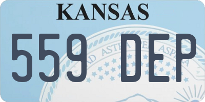 KS license plate 559DEP
