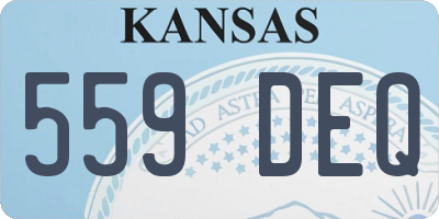 KS license plate 559DEQ