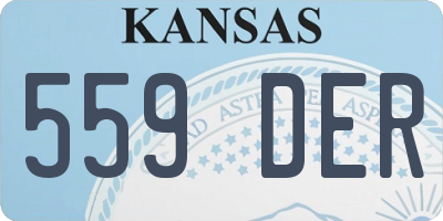 KS license plate 559DER