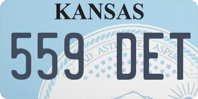KS license plate 559DET