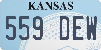 KS license plate 559DEW