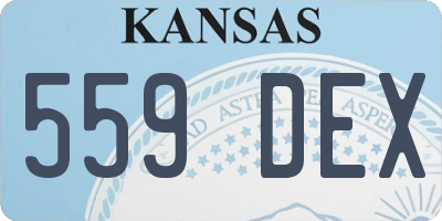 KS license plate 559DEX