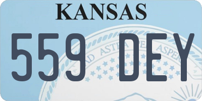 KS license plate 559DEY