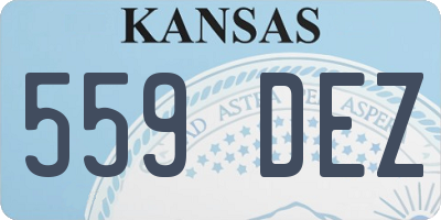KS license plate 559DEZ