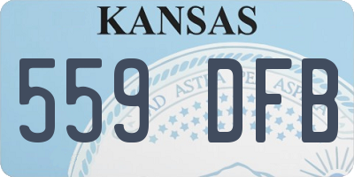 KS license plate 559DFB