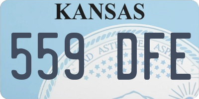 KS license plate 559DFE