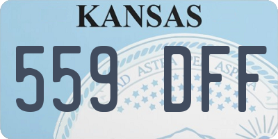 KS license plate 559DFF
