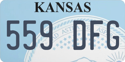 KS license plate 559DFG