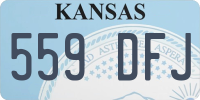 KS license plate 559DFJ