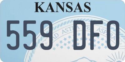 KS license plate 559DFO