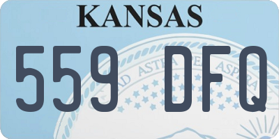 KS license plate 559DFQ