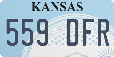 KS license plate 559DFR