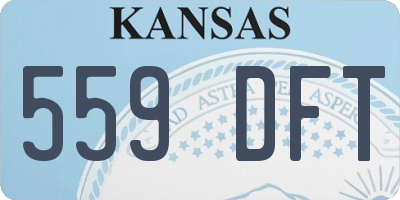 KS license plate 559DFT