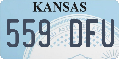 KS license plate 559DFU